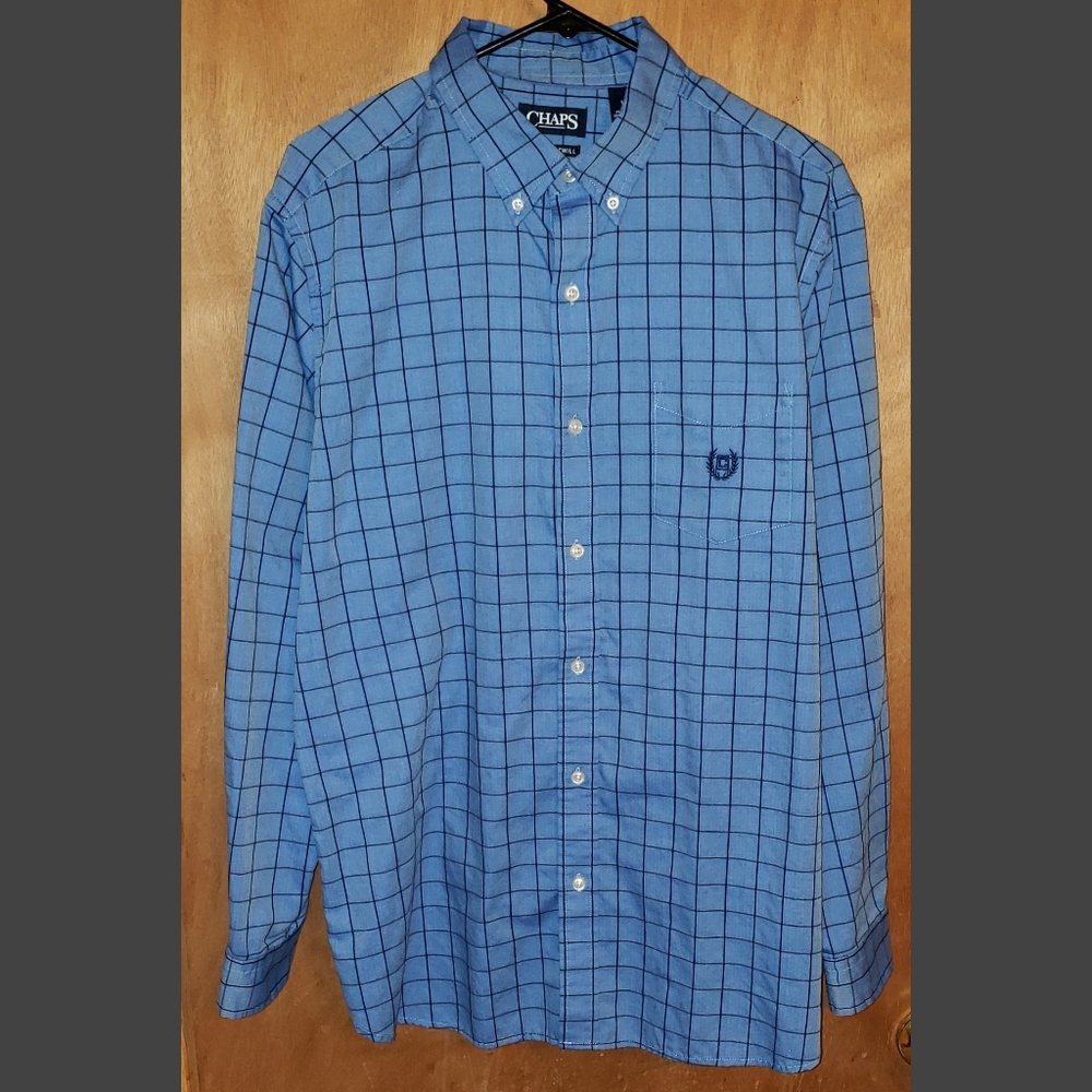 NWT Mens Chaps Long-Sleeve Button Down Size: L